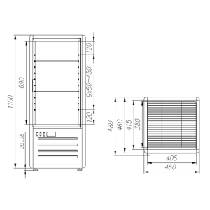 Витрина кондитерская Carboma D4 VM 120-1 (R120C) (0430 INOX) - Изображение 2