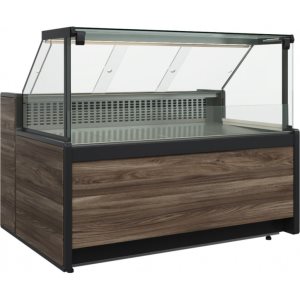 Витрина нейтральная Carboma GC111 N 1,25-1 (1008 (Темный дуб)) (газлифт, без боковин)