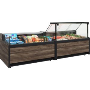 Витрина нейтральная Carboma GC111 N 1,25-1 (1008 (Темный дуб)) (газлифт, без боковин) - Изображение 3