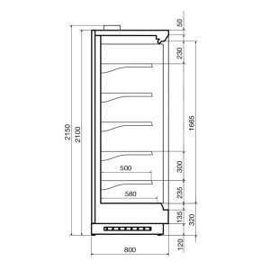 Горка холодильная Dazzl Vega 080 H210 190 - Изображение 3