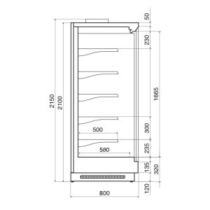 Горка холодильная Dazzl Vega DG 080 H210 Plug-in 190 - Изображение 3