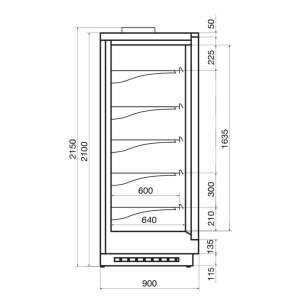 Горка холодильная Dazzl Compass 090 H210 190 - Изображение 3