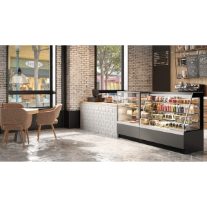 Витрина кондитерская Chilz VETE KUB 130 серый матовый, шлифованная нержавейка - Изображение 2