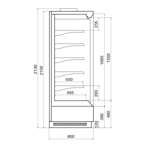Горка холодильная Dazzl Vega SG 080 H210 Plug-in 190 - Изображение 3