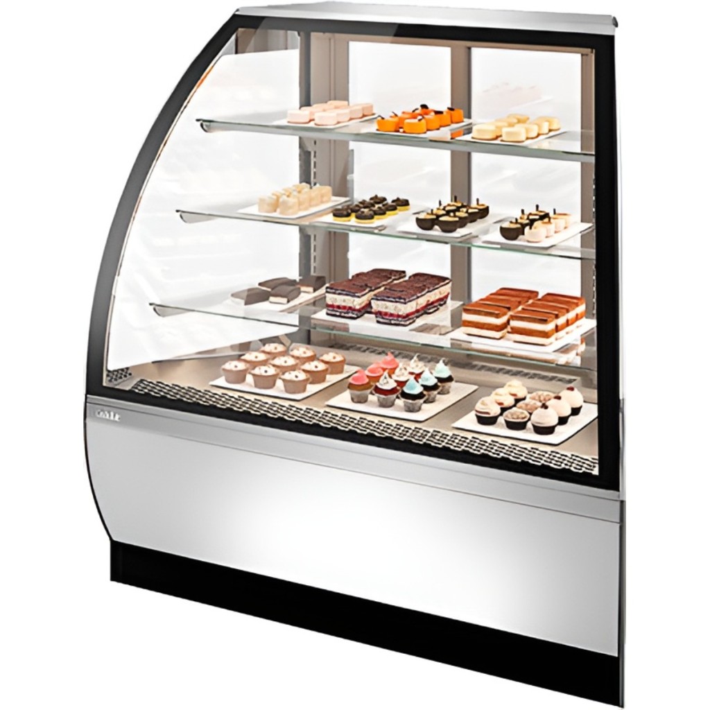 Витрина кондитерская Chilz VETE LUX AN белый глянец, шлифованная нержавейка