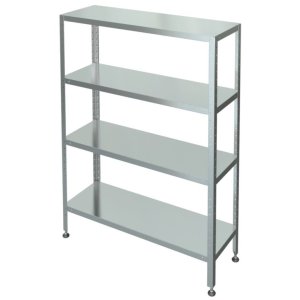 Стеллаж с 4-я сплошными полками МХМ С-4-0,5/1,5/1,8 (нержавейка)