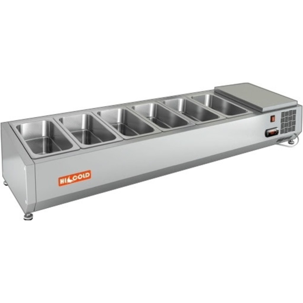 Витрина холодильная для ингредиентов HICOLD VRTO 1485 к PZE3 (1/3)