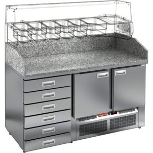 Стол холодильный для пиццы HiCold PZE4-11/GN камень