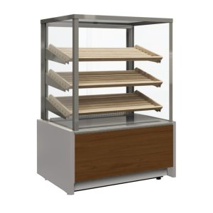 Витрина кондитерская Carboma KC70 N 0,9-1 Light Bread Паттерн (0108 Темный дуб) хлебная, со стеклом