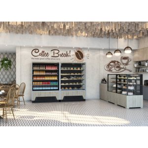 Горка холодильная Carboma FC20-07 VM 1,0-2 (версия 2.0) (ночная шторка) (9006-9005) - Изображение 3