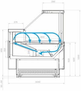 Витрина холодильная Carboma GC110 VM 2,0-1 без боковин (версия 2.0) (9006-0430) - Изображение 3