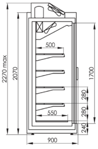 Горка холодильная низкотемпературная Levin PLANAI HT 200 (2 кассеты) - Изображение 3