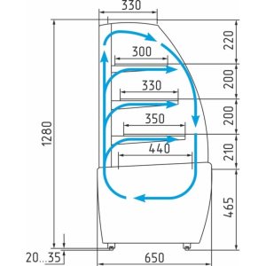 Витрина кондитерская Carboma K70 VH 1,3-1 Light Chocolate Паттерн (0110 Мариэль) для шоколада - Изображение 2