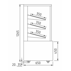Копия Витрина кондитерская Carboma KC70 N 0,9-2 Light (9005-0430) хлебная, без стекла - Изображение 2