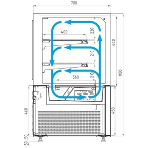 Витрина кондитерская Carboma KC71-110 N 1,2-1 (9005) нейтральная - Изображение 8